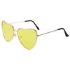Nuevas Gafas de Sol para Mujer Estilo Amor Gafas de Moda con Forma de Corazón Gafas para Adulto Corazón de Durazno Pieza Oceánica Gafas de Sol Metálicas