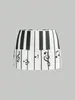 Verão Novo Estilo Europeu e Americano Y2K Estilo Coreano Ins Simples Nota Musical Tecla de Piano Estampa Design Saia Justa para Mulheres Atacado