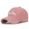 Boné de Baseball Masculino de Lã de Cordeiro Inverno Moda Simples Protetor Solar Externo Chapéu Quente Boné de Veludo Teddy Feminino