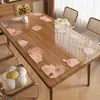 Protetor de Mesa Transparente de Vidro Macio Toalha de Mesa Retangular Impermeável e à Prova de Óleo Sem Lavagem PVC Espessado Protetor de Mesa de Jantar Protetor de Mesa