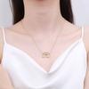 Collar con colgante de cadena de clavícula para mujer, estilo arcoíris colorido con incrustaciones de diamantes, estilo TikTok rojo, venta al por mayor