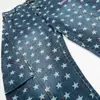 Jia Yi Ku Marca de Moda 2025 Ambiente High Street Europeo y Americano Pantalones de Mezclilla Camuflaje Scimitar Bordados de Estrella de Cinco Puntas Pierna Ancha Unisex