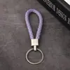 Llavero de cuerda de cuero creativo nuevo, cuerda tejida, colgante para coche, cuerda de color para llaves, actividades, regalo pequeño, joyería al por mayor