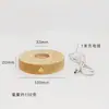 Base Inalámbrica Redonda Carga Interruptor Táctil Bola de Cristal Luz Nocturna Base Luminosa de Madera Maciza Portafocos LED DIY