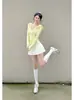 Ropa de Protección Solar Amarillo Hielo de Seda Fresca al Tacto para Mujer, Chaqueta Ligera Nueva de Verano 2026, Top Ajustado para Ropa Deportiva
