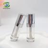 Nuevo de fábrica tubo redondo plateado electrochapado 4ml para brillo de labios material de empaque alta gama AS tubo para labios con aplicador grueso tubo para color de labios