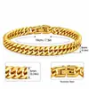 Pulsera tejida doble con pulido de cuatro lados encriptado de acero inoxidable de venta caliente transfronteriza, pulsera cubana simple que combina con todo a la moda hip hop europea y americana