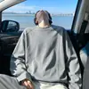 Camiseta de manga larga para hombre para otoño, corte holgado, base blanca, marca de moda fitean, diseño deconstruido estilo cl
