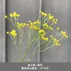 Buquê amarelo multi-cabeça longo ramo rosa peônia hortênsia amarelo claro casamento estrada de casamento fundo de chumbo flor falsa flor de seda