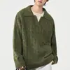 Suéter moderno estilo Hong Kong de imitación de dos piezas con solapas para hombre, nuevo de otoño e invierno, casual, holgado, talla extra, tejido interior versátil