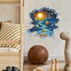 Fun-F953 Desenho Animado Vasto Espaço Universo Estudo Menino Quarto Parede de Fundo Decoração Adesivo Autoadesivo Atacado