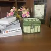 Cesta de Presente Lembrança de Bebê, Caixa de Presente de Armazenamento Trançada em Rattan, Presente de Casamento, Cesta Trançada Feita à Mão, Armazenamento, Design Fofo de Desenho Animado