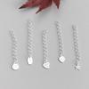 Plata de Ley 925 DIY Pulsera Collar Cadena Extendida Gotas de Agua Amor Estrella Redondo Marca Cadena de Cola Más Cadena Larga Cadena Ajustable W310