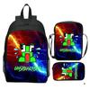 Nova mochila escolar estampada UNSPEAKABLE de três peças, desenho animado, periférico de jogo, mochila estudantil, Bolsa de Ombro Estojo