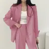 Conjunto de duas peças chique estilo coreano, com caimento solto, drapeado e elegante, conjunto multi-colorido para o dia a dia feminino, disponível para atacado