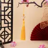 Abanico Colgante Decoración Estilo Antiguo Borla Mariposa Iridiscente Accesorio Hanfu Borla Pequeña Piezas para Joyería Hecha a Mano DIY