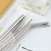 Pajitas de Acero Inoxidable 304, Ecológicas, Portátiles, No Desechables para Té de Perlas Espeso y Delgado de Metal Pajitas para Beber para Niños