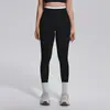 Nuevos pantalones de yoga ajustados de cintura alta, de color block, de nailon de doble cara, estilo europeo y americano transfronterizo, para deportes, correr y fitness, longitud de nueve puntos