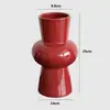 Novo Vaso de Cerâmica Minimalista Estilo Chinês Ornamento para Arranjo de Flores com Toque de Luxo, Decoração de Vaso de Cerâmica de Nicho para Sala de Estar Entrada