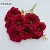 Ramo de Flores Artificiales Inno Rose de 9 Cabezas para Decoración de Bodas, Flores Falsas para Exhibición en Sala de Estar, Estilo Ins, Múltiples Colores Disponibles, Superventas Transfronterizo