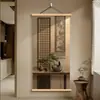 Puerta de Entrada Estilo Chino Pasillo Pintura Decorativa Estética de la Dinastía Song Pasillo Colgante Decoración Sala de Té Zen Murales de Alta Gama