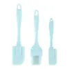Novo conjunto de 3 peças de espátula de silicone para assar, pincel de óleo para assar, conjunto de 3 peças de espátula para bolo