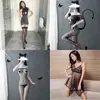 Roupa Íntima Sexy Meias Pretas de Seda Sexy Paixão na Cama Quente Aberta Traje Sexy de Seda Preta Spice Girls Uniforme Sexy Puro Desejo Mulheres