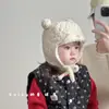 Bonito Sombrero de Felpa Grueso de Algodón con Protección para las Orejas Estilo Otoño e Invierno para Niños y Niñas, Cálido y a Prueba de Viento Sombrero Lei Feng