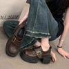 Mocasines Retro Británicos Mismo Estilo de Zhao Lusi para Mujer Nueva Moda Primavera y Otoño 2025 Súper Calientes Mary Jane Piel Pequeña