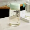 Copo de Água Plástico Simples PPSU para Crianças Estudantes Masculino e Feminino Portátil à Prova de Vazamento Casal Criativo Fresco Transparente