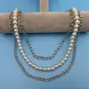 Europa y Estados Unidos joyería transfronteriza hip-hop moda genial perla de imitación cadena de cintura femenina punk cadena de metal cadena corporal en stock al por mayor
