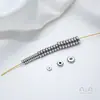 Acero de Titanio Plano Redondo de Acero Inoxidable que No se Desvanece Espaciador Cadena de Cuentas DIY Accesorios de Joyería con Cuentas