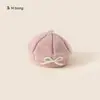 Gorro de Otoño de Moda para Niños con Lazo Gorro Tejido para Niñas Gorro de Pintor para Bebé Boina para Niñas
