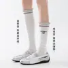 Calcetines Altos para Mujer 2026 Nuevos de Primavera y Verano Delgados Estilo Coreano Calcetines Largos Holgados para Niñas Versátiles Rayados