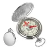 Amazon Eaby Taobao Brújula de Metal con Tapa abatible Brújula de Exterior Reloj de Bolsillo Brújula de Plata Chapada en Cobre y Oro