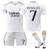 Real Madrid Home 25 Jersey Terno de Futebol 7 Vinnie 5 Bellingham 9 Mbappe 8 Cross Jersey Ronaldo Set