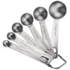Cuchara Medidora de Acero Inoxidable Juego de 7 Piezas Cuchara Medidora Cuchara para Cocinar Herramienta Medidora para Hornear Cuchara Medidora para Café