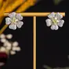 Brincos femininos estilo coreano ins nova moda flor zircônia série núcleo de flor acessórios populares fabricantes de brincos atacado