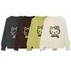 Fábrica de Ropa para Mujer Transfronteriza Venta al por Mayor 2026 Nuevo Retro Hello Kitty Suéter de Punto de Manga Larga