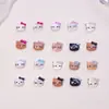 Decorações populares para unhas estilo cartoon japonês com tema de gato KT, pequenos acessórios de resina, para brincos DIY, presilhas de cabelo e acessórios de unha, atacado