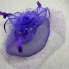 Faixa de Cabeça com Penas Amazon Headwear Acessórios de Noiva Europeus e Americanos Baile de Formatura Headwear de Renda Retrô Véu Cartola Acessórios de Cabelo
