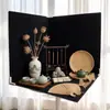 Tablero de Fondo para Fotografía, Tela de Terciopelo Absorbente de Luz 60*60cm, Tablero Negro Absorbente de Luz, Tela de Fondo para Disparos, Accesorios de Fondo Negro para Fotografía