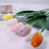 Tulipán individual flor artificial flor falsa hogar sentido húmedo alto sentido rosa decorativa boda tulipán fábrica al por mayor
