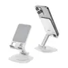 Suporte de telefone metálico rotativo de molde privado de fábrica original, suporte de mesa dobrável para transmissão ao vivo, logotipo de presente personalizado