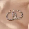 Pendientes Grandes de Plata 925 con Cierre de Mariposa para Mujer, Pendientes de Lujo Ligero de Gama Alta con Sentido del Diseño, Pendientes de Aro de Nicho, Pendientes Largos Exagerados, Pendientes de Aro Lisos