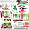 Set de señuelos, señuelo spinnerbait, cebo blando de pez, señuelo de rana, cebo biónico, juego completo de señuelos para pesca