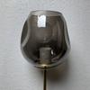 Simples Molécula Acessórios Cúpula de Vidro para Lâmpada Feijão Ponto de Amassado e Boca Soprada para Baixo Cúpula Transparente Fuligem Cor Conhaque Único