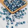 Cuentas de Vidrio Agrietado Hielo 10mm Cuentas de Vidrio Hechas a Mano DIY Pulsera con Cuentas Collar Material Accesorios Venta al por Mayor