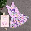 Traje de baño para niños Niña 2024 Nuevo Verano Niñas Siaman Pequeño Mediano Niños Princesa Dibujos Animados Natación Kulomi