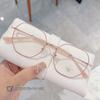 B26106 Gafas Nuevas Retro de Metal con Espejo Plano Unisex Poligonales Estilo Coreano Montura de Gafas Anti Luz Azul